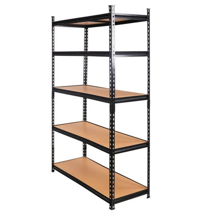 Mega-M Pro Loft Storage Shelf, H-180 cm, L-120 cm, D-45 cm, 5 MDF Shelves (6.2 mm), 275 kg Capacity, Black, N