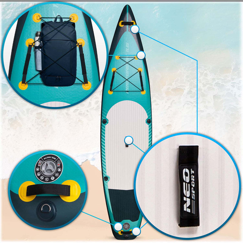 Stand Up Paddleboard – SUP Board – Opblaasbaar Paddleboard – Surfboard – Peddelboard – Compleet Met Peddel En Pomp – 350x81x15 cm – Lichtgewicht Drop Stitch Materiaal