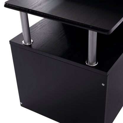 Computerbureau – Werkplek – Bureaustoel – Study Desk – Thuiswerkkantoor – Compact 152x60x88 cm – Stevig MDF en Metaal