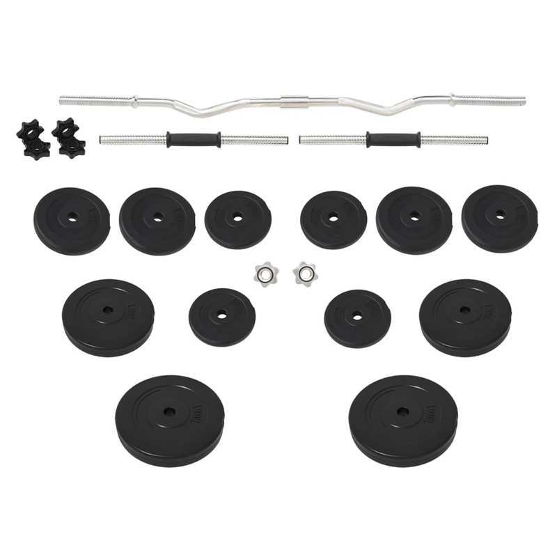 Halterset – Dumbbells – Halterstang – Krachttraining – Fitness – 60 kg – Tungsten Staal – Compact & Draagbaar