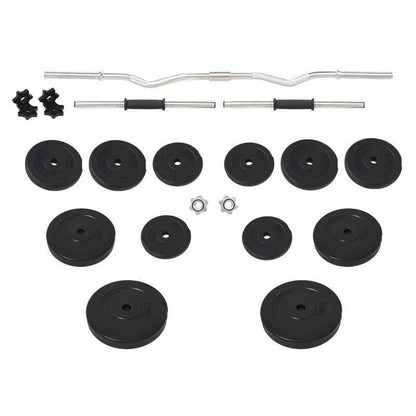 Halterset – Dumbbells – Halterstang – Krachttraining – Fitness – 60 kg – Tungsten Staal – Compact & Draagbaar