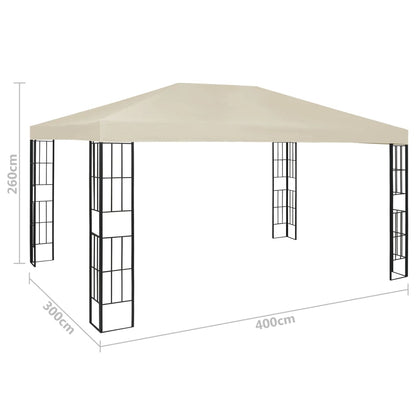 Liggende Luifel – Tuinpaviljoen – Tuinkamer – Pergola – Zonnescherm – 3x3 Meter – Stalen Frame Met Ventilerend Polyester Dak