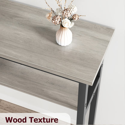 Sidetable – Consoletafel – Wandtafel – Haltafel – Bijzettafel – Industrieel Design – Extra Lang 180 cm – Met Metaal Frame & MDF Planken