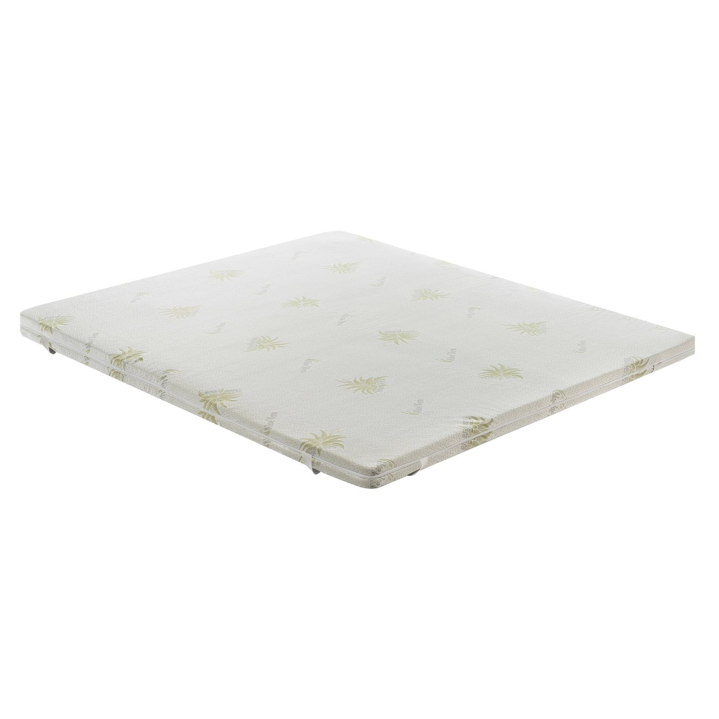 Mattress Topper, Firmness Corrector, 10 cm Height, Makes the Mattress Less Firm, Soft, Aloe Vera Cover, Removable and Machine-Washable Cover