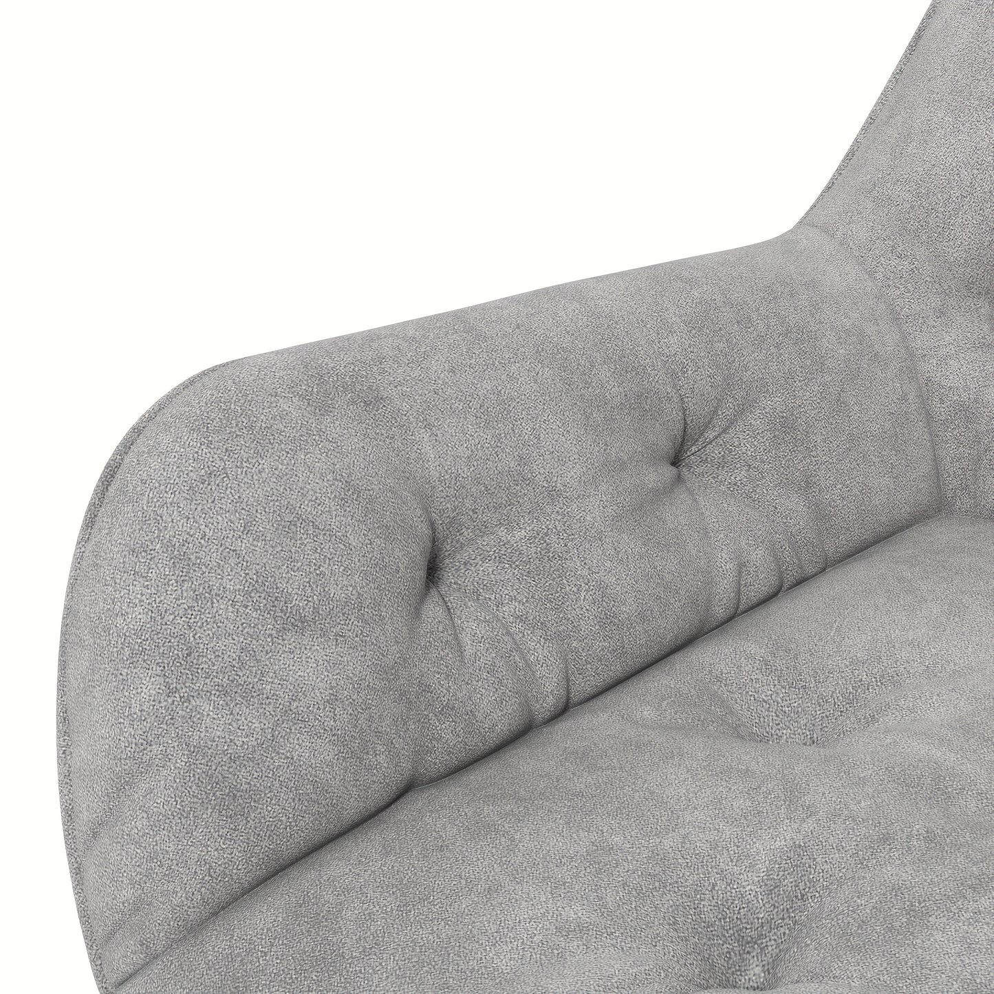 Draaifauteuil – Loungestoel – Bureaustoel – Werkstoel – Stoel – Lichtgrijs Velvet – Verstelbare Zithoogte – Ergonomisch Design