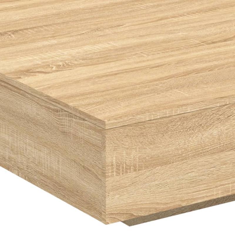 Salontafel – Koffietafel – Woonkamertafel – Bijzettafel – Tafel – Sonoma Eiken – MDF Hardhout Afwerking – 100x100x31 cm