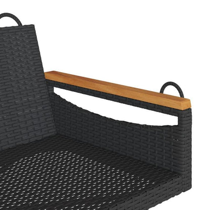Tuinstoel – Loungestoel – Buitenstoel – Patio stoel – Ligstoel – Ergonomische Rugleuning – Extra Lange Zitting 109x62x40 cm – Duurzame Gevlochten Resin Constructie – Schommelfunctie – Weerbestendig – Met Metalen Kettingen