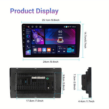 Autorradio – Autoradio – Multimedia Systeem – Car Stereo – 2-DIN Radio – Android 15 – 10 Inch Touchscreen – Draadloos CarPlay & Android Auto – AHD Achteruitrijcamera & 32-Bands Equalizer