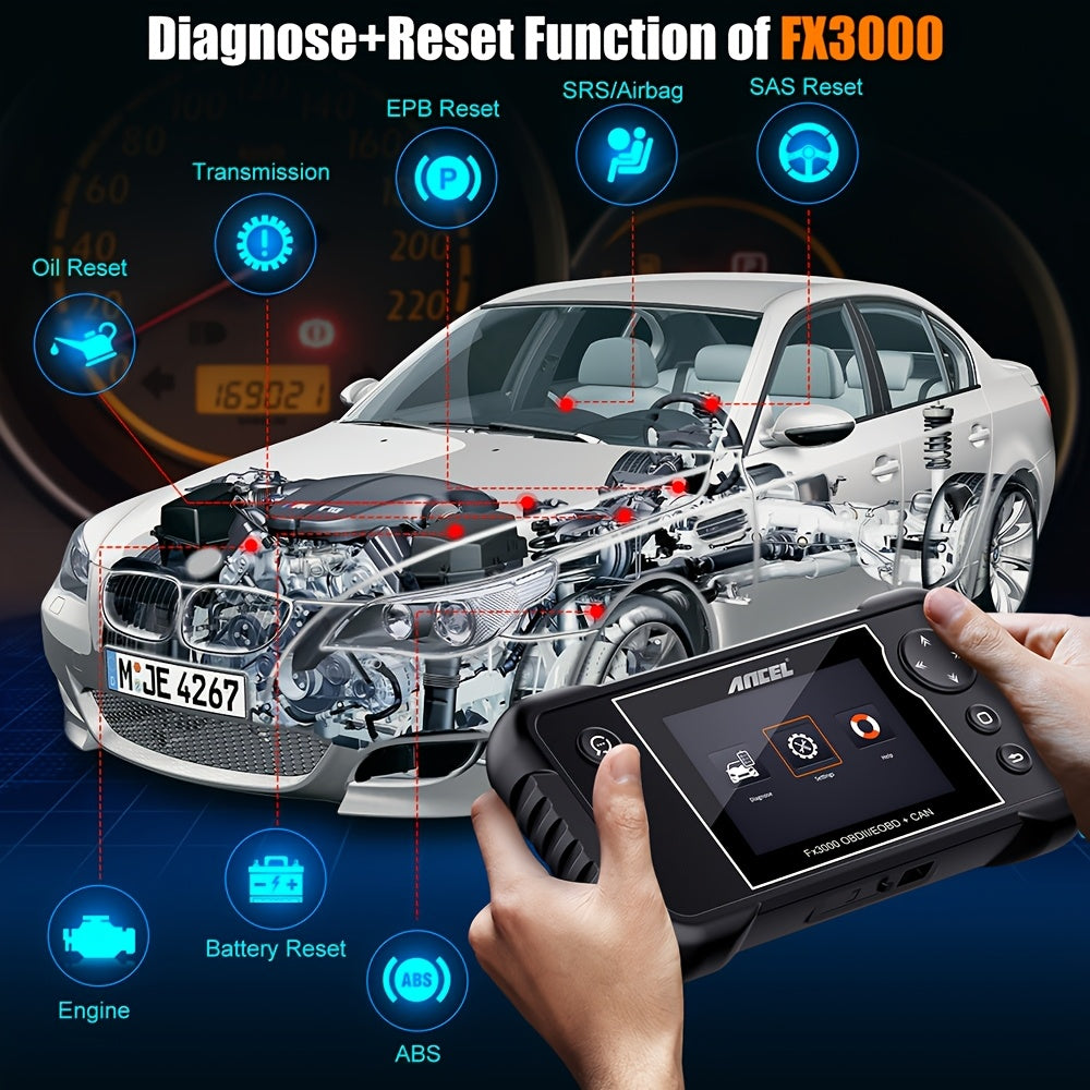 OBD2 Scanner – Autodiagnose Tool – Foutcode Lezer – Diagnosetool Auto – Bluetooth Interface – 7 Inch Touchscreen – 24 Onderhoudsfuncties