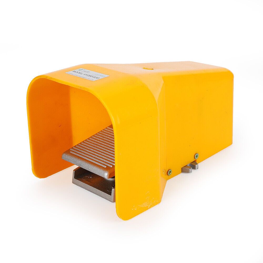 Pneumatisch Voetschakelaarventiel – Voetpedaalklep – Voetbediening – Snoerschakelaar – Voetschakelaar – Aluminiumlegering – 5 Wegen 2 Posities – 1/4" NPTF Aansluiting – Geel