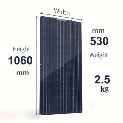 Flexibel Zonnepaneel – Buigbaar Zonnepaneel – Zonnepaneel Kit – Monokristallijn Zonnepaneel – 200W Vermogen – Lichtgewicht & Hoge Efficiëntie