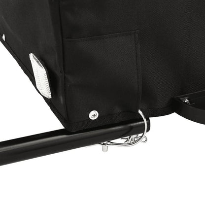 Grey-Black Iron Trailer 45 Kg for Bikes: Reinforced Iron Frame, Guaranteed Stability. Classic Shades Combining Style And Practicality, Quick Attachment for Instant Mounting. Foldable for Easy Storage, Transports Camping Equip