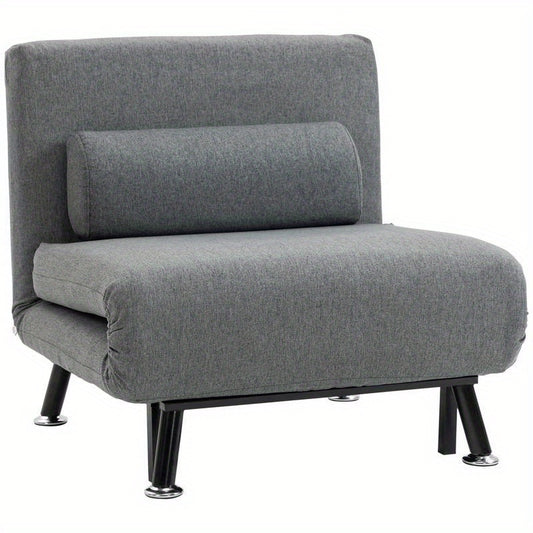 Convertible Sofa Bed Chair with Adjustable Backrest - Sleeper Sofa, Heavy-Duty 149.69KG Capacity, Space-Saving Modern Design, No Assembly Required - Ideal for Living Room, Bedroom, Apartment, Dorm - Easy-Clean Fabric Upholste