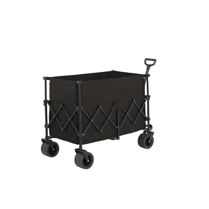 Bolderkar – Bolderwagen – Strandkar – Trekkar – Plooibare Bolderkar – Zwart – 300L Laadvermogen – Opvouwbaar Met Grote All-Terrain Wielen