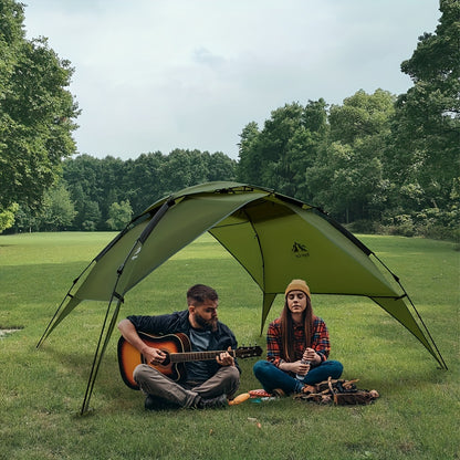 Pop-up Tent – Kampeertent – Festival Tent – Familie Tent – Snelle Opzet – Geschikt Voor 4 Personen – Army Groen – Automatische Opzetfunctie – Ventilatie Met Muggenbescherming