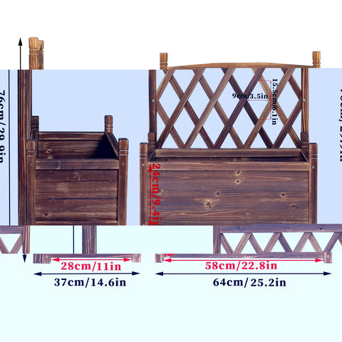 Plantenbak met Klimrek - Schutting - Klimrek - Antieke Stijl - Klein