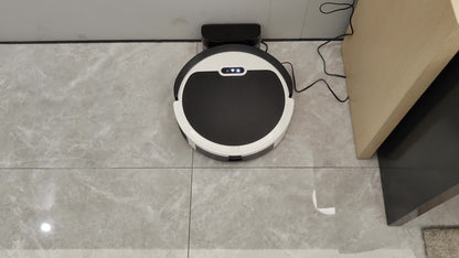 Robot Vacuum, 4000Pa Strong Suction, 2.4G WiFi/APP/Alexa, 120 Min Runtime, Self-Charging Robotic Vacuum Cleaner, Slim, Quiet, 4 Cleaning Modes Ideal for Pet Hair, Hard Floors, Black White