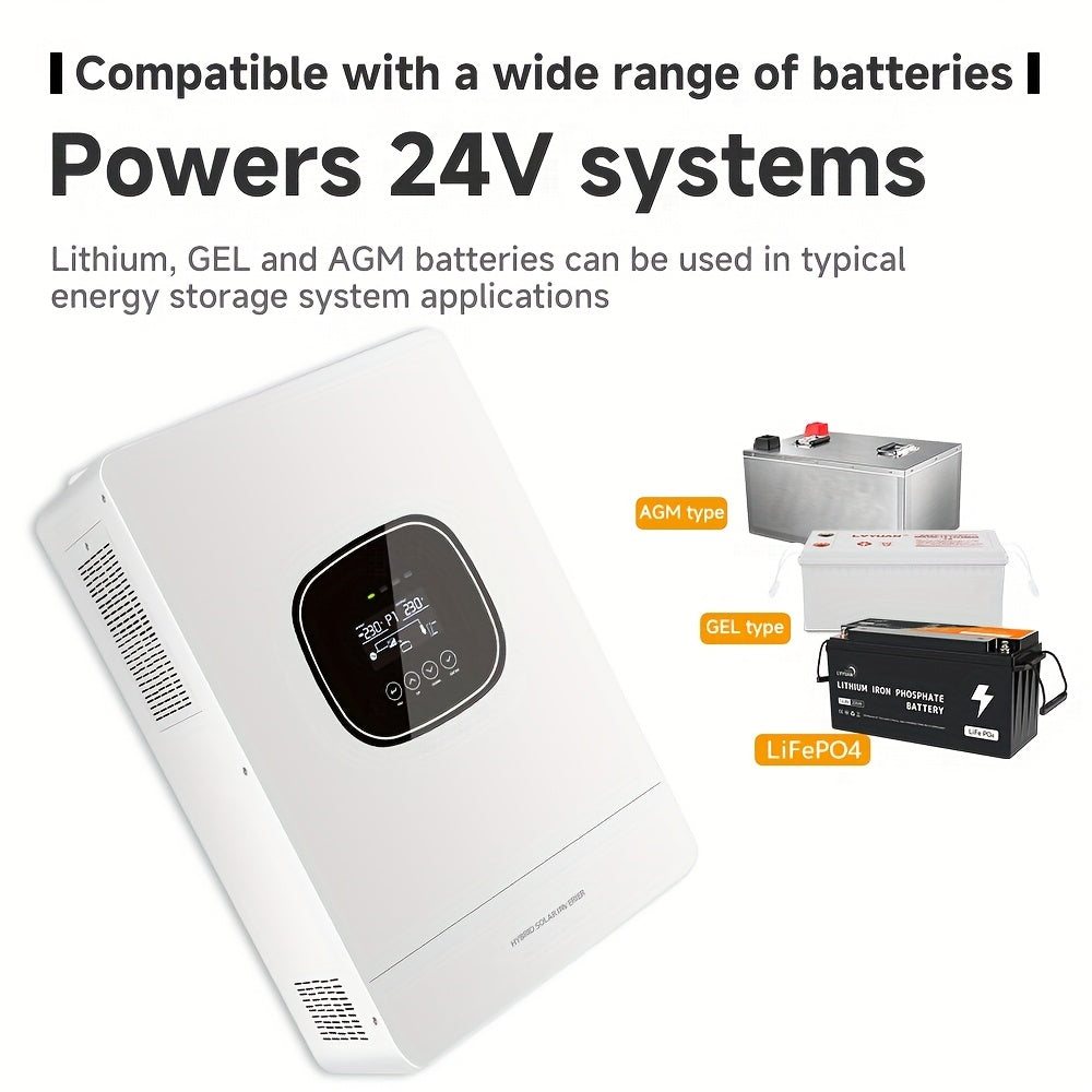 3600W Zonn Omvormer – Hybride Solar Omvormer – MPPT Laadregelaar – Off-Grid Omvormer – Pure Sinusgolf Omvormer – 100A MPPT – Compact Design – Overbelasting en Kortsluiting Bescherming