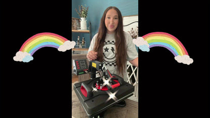 Heat Press Machine – Transferpers – Sublimatiepers – Textielpers – T-shirt Pers – 8-in-1 Multifunctioneel – Digitale Timer & Temperatuurregeling – Compact ontwerp 38,1x30,48 cm