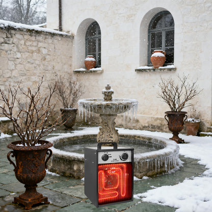 Terrasverwarmer – Tuinverwarming – Terras Heater – Elektrische Kachel – Buitenshuis Verwarming – 5000W Vermogen – Draagbaar Vrijstaand Ontwerp