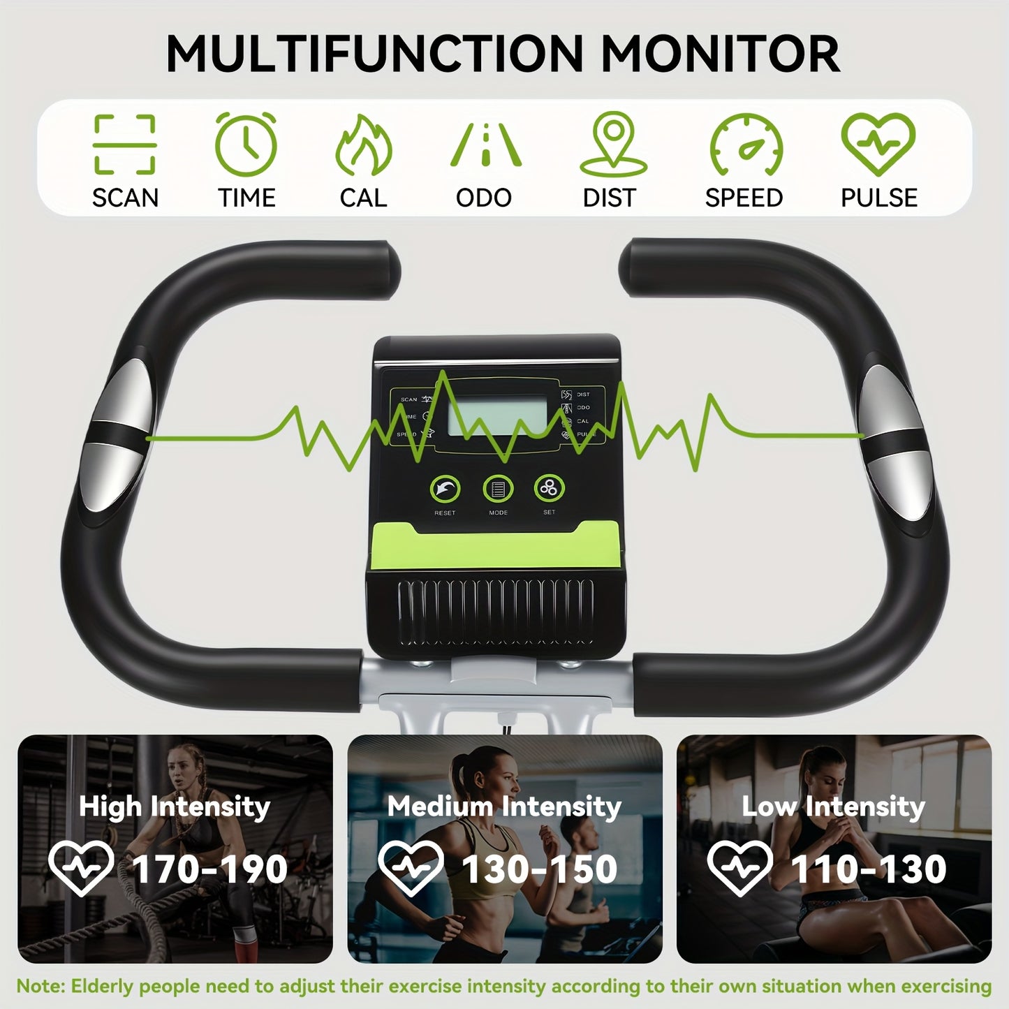 Hometrainer – Fitnessfiets – Spinningfiets – Stoelfiets – Ergometer – Inklapbaar Ontwerp – 8 Verstelbare Hoogtes – Magnetische Weerstand – Hartslagmeter – LCD Display – App Connectiviteit