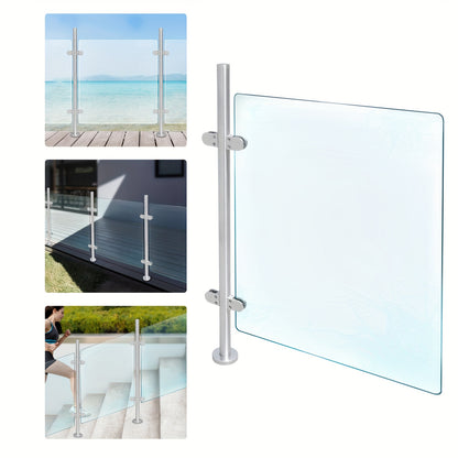 Balustradepaal – Balustradepilaar – Leuningpaal – Balustrademontage – Trapbaluster – RVS 316 Hoogwaardige Kwaliteit – 110 Cm Hoogte, Roestvrijstaal