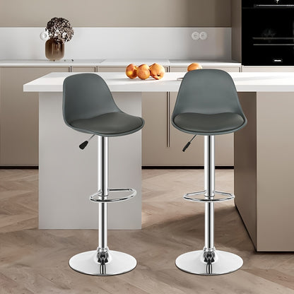 Barstoel – Barkruk – Barstoel Set – Barkrukken Set – Barstoel Draaibaar – Set Van 6 – Kunstleren Bekleding – Hoogte 65 cm – Makkelijk Schoon Te Maken – Ruimtebesparend Ontwerp