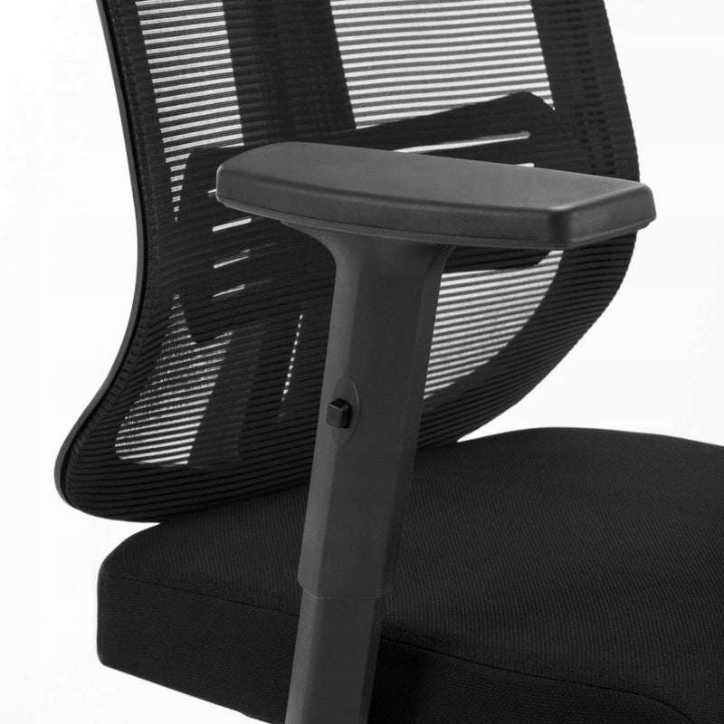 Ergonomische Bureaustoel – Bureaustoel Met Hoofdsteun – Werkstoel – Kantoorstoel – Draaistoel – Verstelbare Armleuningen – Ventilerende Rugleuning – Max. Draagvermogen 120 kg