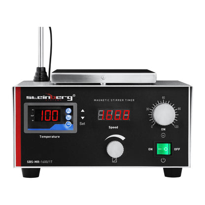 Roerplaat – Magnetische Roerder – Laboratorium Mixer – Magnetisch Mengpaneel – Roermixer – Digitale Temperatuurregeling 5-100°C – Instelbare Timer 0-120 Minuten