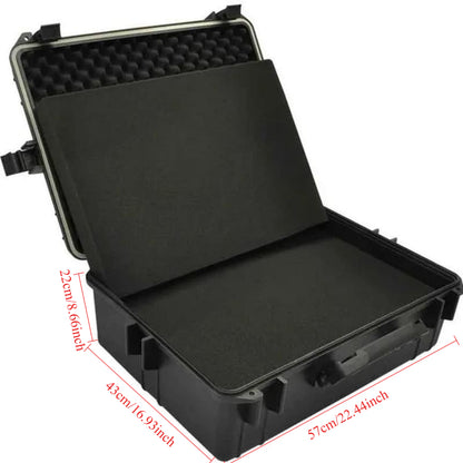 Transportkoffer – Opbergkoffer – Gereedschapskoffer – Equipment Case – Draagkoffer – Zwart – 35 Liter – Met Foamvoering – Duurzaam Polypropyleen Met Metalen Frame