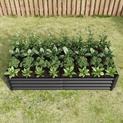 Hochbed – Metaal Tuinbed – Verhoogd Plantbed – Moestuinbak – Staal Kasbak – Robuust Staal – Roestbescherming – 182x91x30 cm
