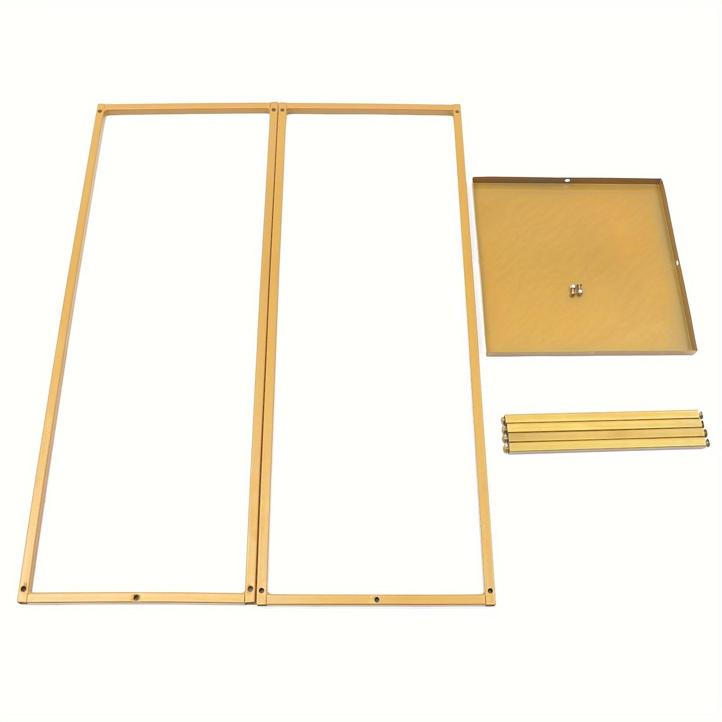 Metalen Bloemstandaard – Bloemenhouder – Bloemvoet – Bloempotstandaard – Bloemdecoratie – Set Van 10 Gouden Standaards – 80 cm Hoog – Gietijzer Stevig En Duurzaam