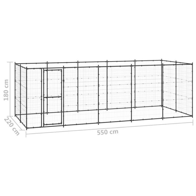 Hondenren – Hondenhok – Loopren – Hondenhokken – Stevig Stalen Frame – Verstelbare Hoogte 102-369 cm