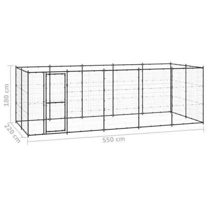 Hondenren – Hondenhok – Loopren – Hondenhokken – Stevig Stalen Frame – Verstelbare Hoogte 102-369 cm