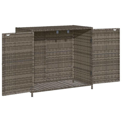 Tuinkast – Berging – Opbergkast – Buitenopslag – Kussenbox – Grijs Poly Rattan – 83x45x76 cm – Weerbestendig & Ruim