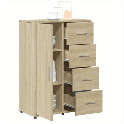 Houten Opbergkast – Dressoir – Bergkast – Ladekast – Ladenkast – 6 Lades – 60x31x84 cm – Houten Frame – Modern Design – Bruin