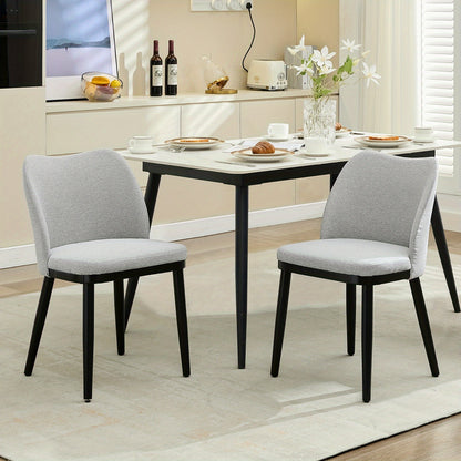 Eetkamerstoelen – Stoelen Set – Dining Stoelen – Keukenstoelen – Restaurantstoelen – Velvet Donkergrijs – Comfortabele Zitting – Massief Houten Poten