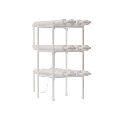 Hydroponicsysteem – Hydrocultuursysteem – Kweekset – Plantenbak – Hydrocultuur Rek – 3 Lagen – 108 Plantplaatsen – Duurzaam PVC – Efficiënt Watercirculatiesysteem