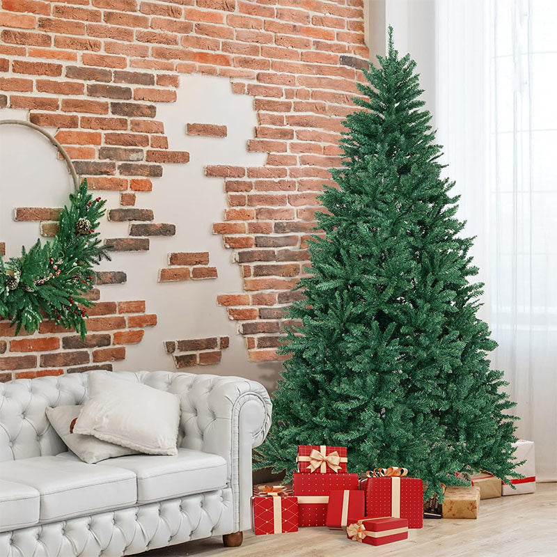 Kunstkerstboom – Nepboom – Kunstboom – Kerstboom – Kunst Dennenboom – 225 cm Hoog – 2254 Dichte PVC Takken – Stevige IJzeren Voet – Openslagsysteem