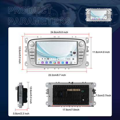 Android 15 Autoradio – Multimedia Systeem – Navigatie Systeem – Touchscreen Radio – DAB+ Radio – 7 Inch HD Scherm – Bluetooth & WiFi Connectiviteit – 2GB RAM 64GB Opslag