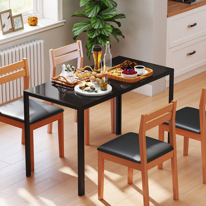 Eettafel – Tafel – Keukentafel – Eetkamertafel – Meubel – Zwart – Modern Design – 120x60x75 cm – Stevig & Onderhoudsvriendelijk