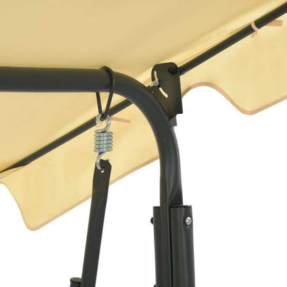 Schommelstoel – Schommelbank – Tuinbank – Schommelmeubel – Hangstoel – Off-White Kleur – 170x110x153 cm Groot – Comfortabele Wiegbeweging