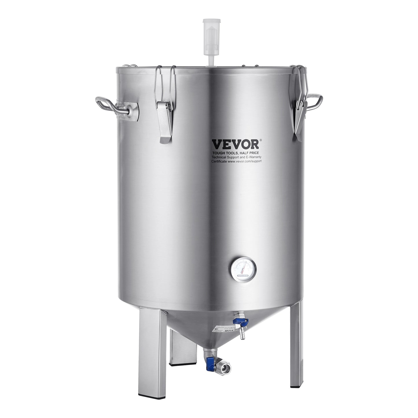 Brouwketel – Gistingstank – Maischketel – Fermentatievat – Bierbrouwketel – 16 Gallon Capaciteit – Voedselveilig 304 RVS