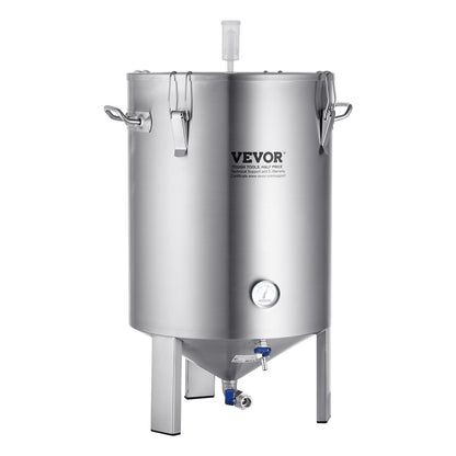 Brouwketel – Gistingstank – Maischketel – Fermentatievat – Bierbrouwketel – 16 Gallon Capaciteit – Voedselveilig 304 RVS