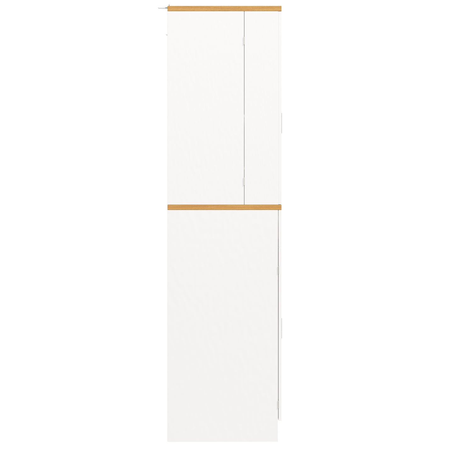 Hoge Kast – Opbergkast – Buffetkast – Voorraadkast – Keukenkast – 80x40x180 CM – MDF Met Natuurlijke Houtprint