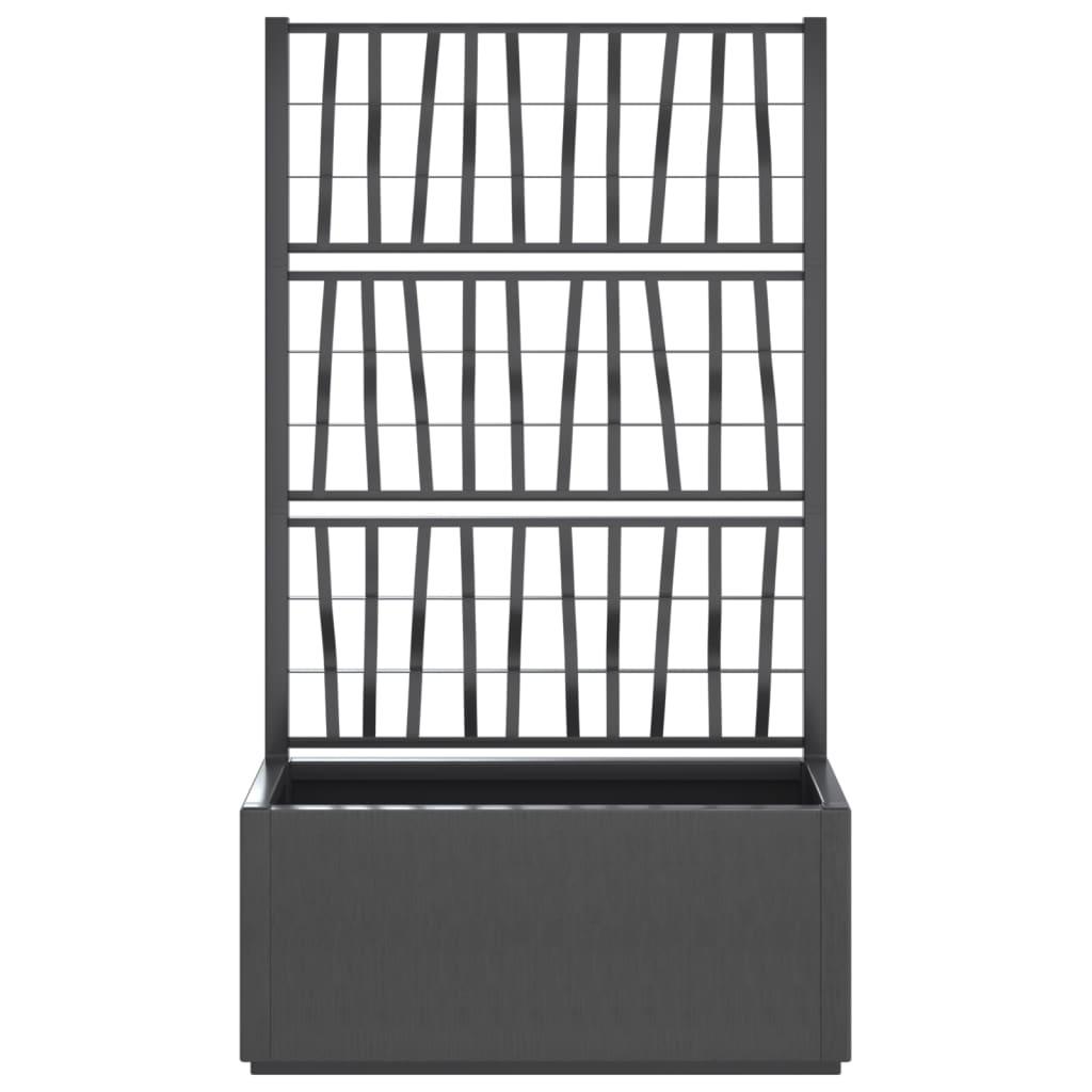 Tuingebied Raised Bed – Tuinbak – Plantenbak – Kruidenbak – Bloembak – Vierkant Tuinbak met Trellis – 80x36x140 cm – Weerbestendig PP Materiaal