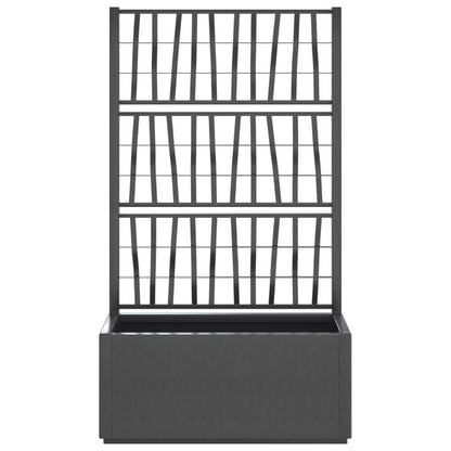 Tuingebied Raised Bed – Tuinbak – Plantenbak – Kruidenbak – Bloembak – Vierkant Tuinbak met Trellis – 80x36x140 cm – Weerbestendig PP Materiaal