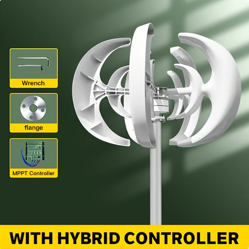 800W lantern vertical axis wind turbine 12V/24V dual blade 5 blade suitable for home, ships, ships, monitoring, street lighting and other solar and wind energy, fast delivery available