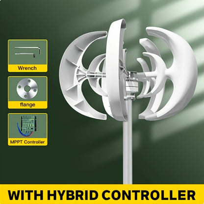 800W lantern vertical axis wind turbine 12V/24V dual blade 5 blade suitable for home, ships, ships, monitoring, street lighting and other solar and wind energy, fast delivery available
