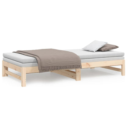 Slaapbank – Slaapstoel – Logeerbed – Bedbank – Zetelbed – Massief Grenenhouten Frame – 205,5x198x30 cm